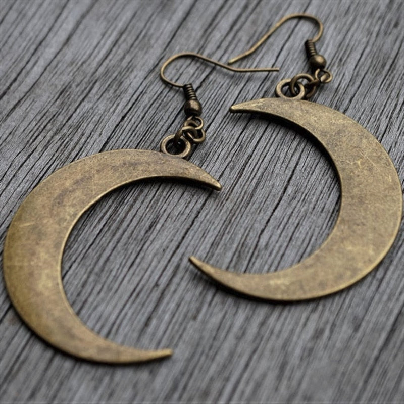 Boho Moon Crescent Drop Earring