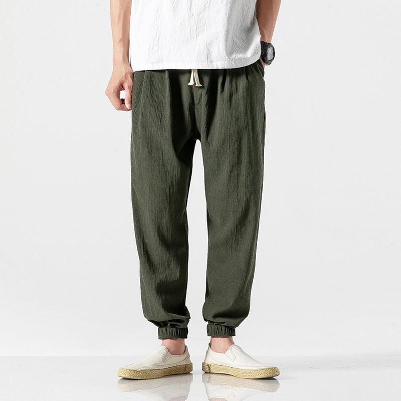 Boho Linen-Cotton Harem Pants - Top Boho