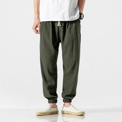 Boho Linen-Cotton Harem Pants - Top Boho