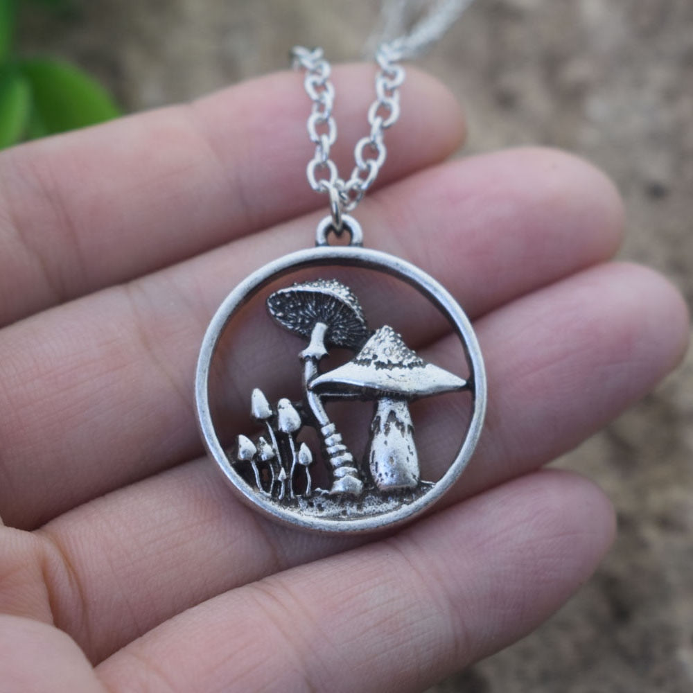 Mushroom Planet Pendant Necklace - Top Boho