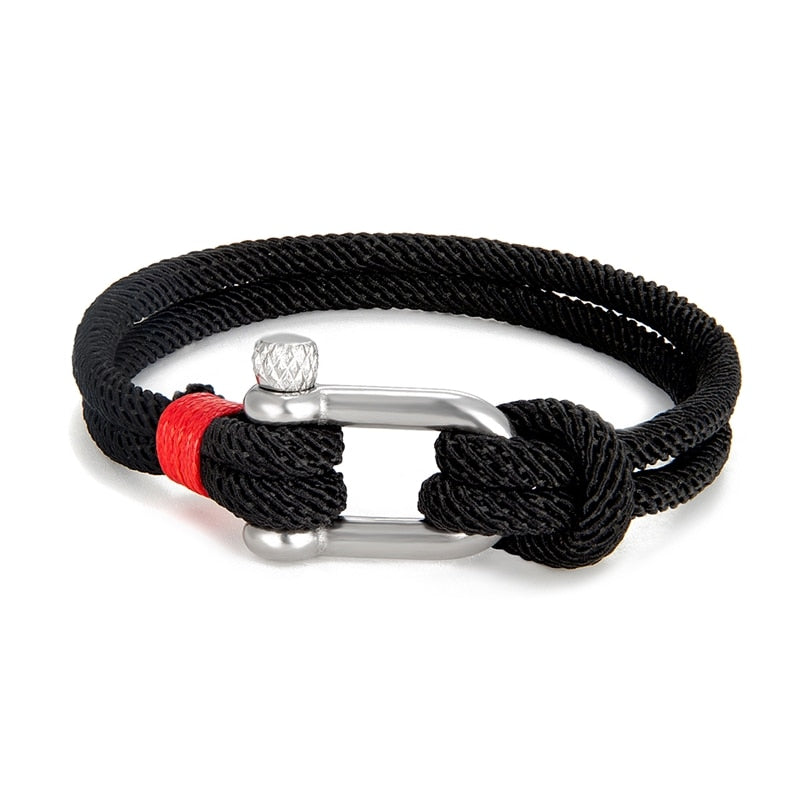 Shackle Clasp Rope Bracelet - Top Boho