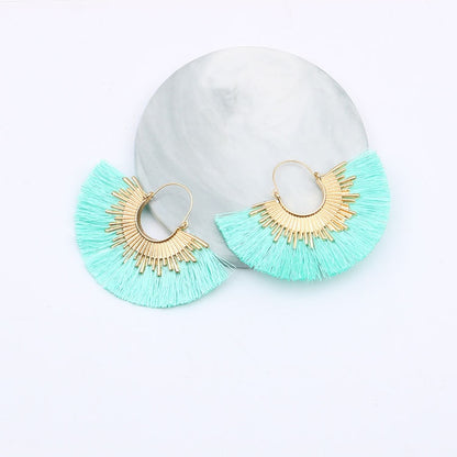 Boho Irregular Round Tassel Earrings - Top Boho