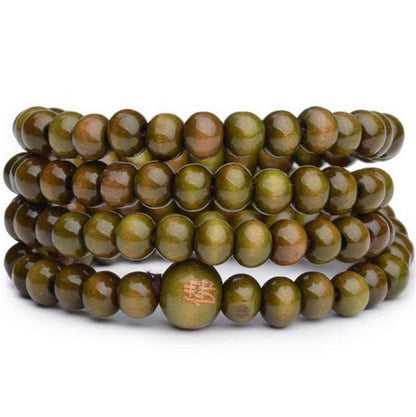 Natural Sandalwood Mala Prayer Bead Bracelet - Top Boho