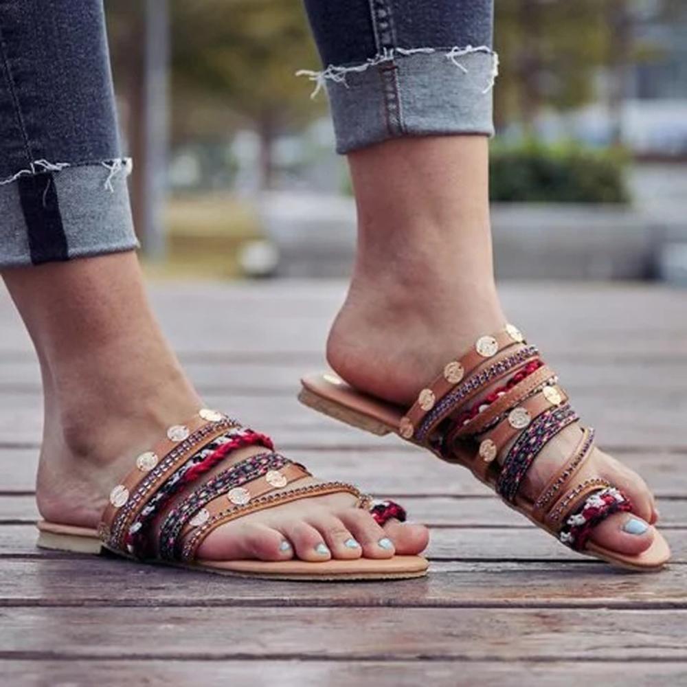 Boho Braided & Sequin Sandal