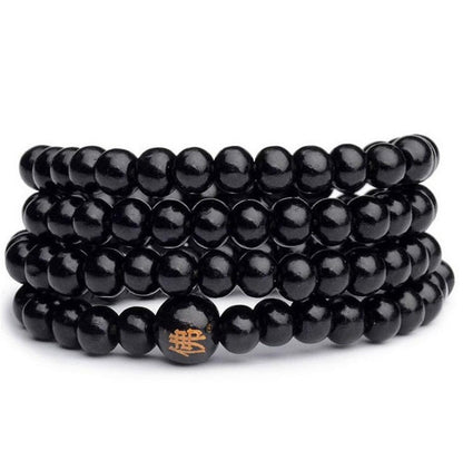 Natural Sandalwood Mala Prayer Bead Bracelet - Top Boho