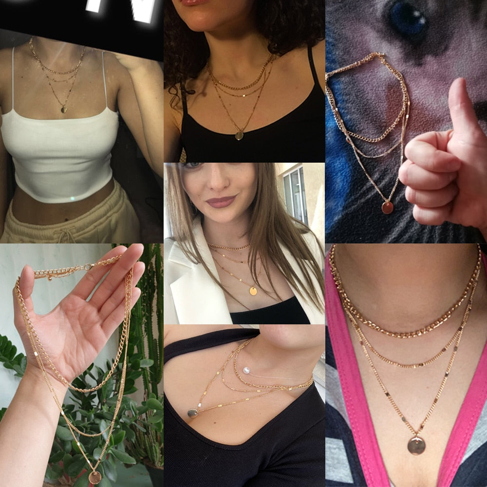 Boho Chic Layered Chain Necklace - Top Boho