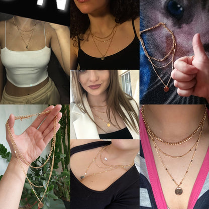 Boho Chic Layered Chain Necklace - Top Boho