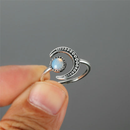 Boho Moonstone Vintage Ring