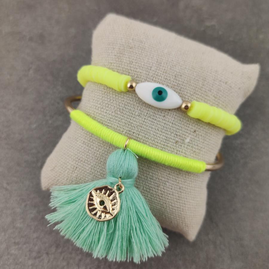 Boho Evil Eye with Tassel Bracelets - Top Boho