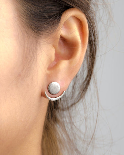 Geometric Boho Moon Earrings
