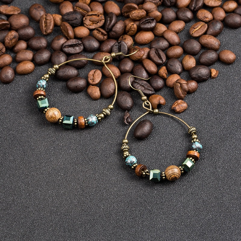 Ethnic Round Tassel Earrings
