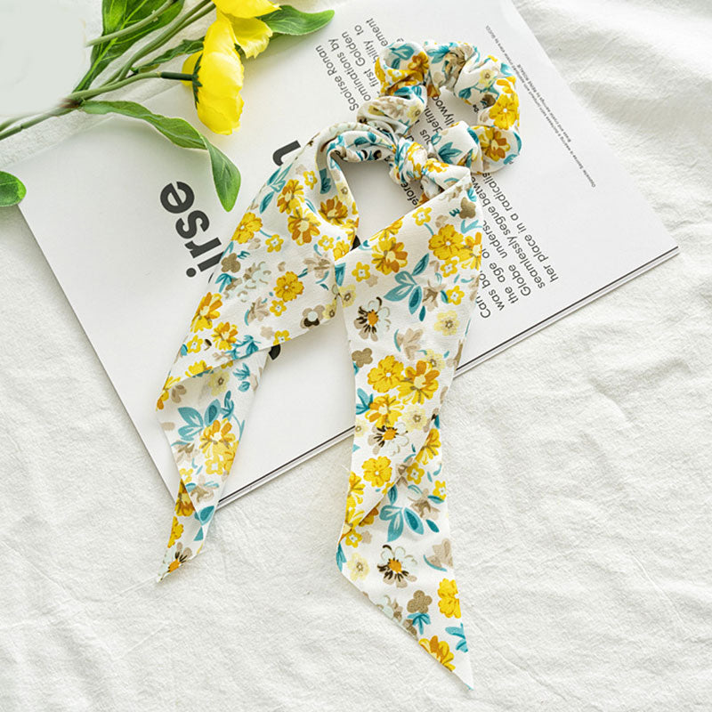 Boho Chic Ribbon Hair Scrunchies