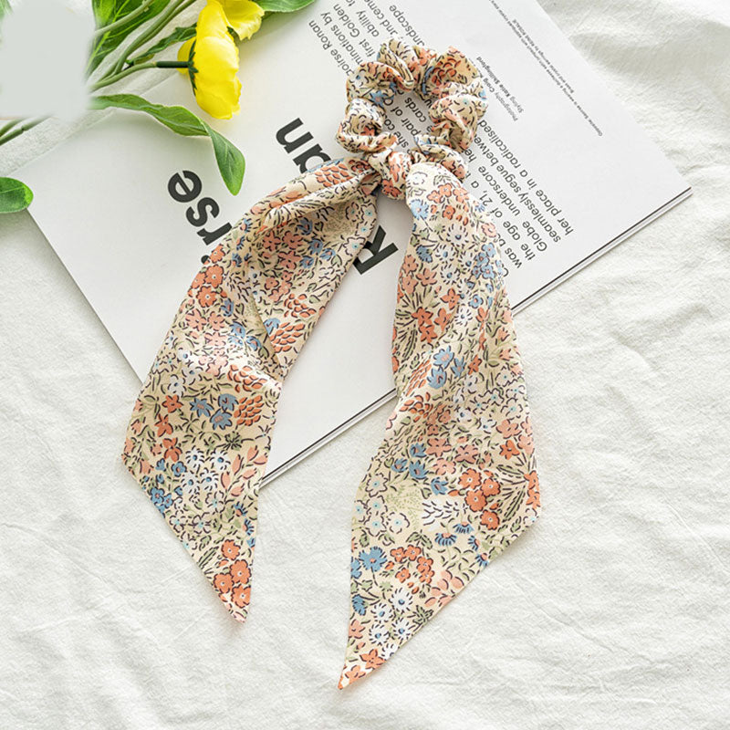 Boho Chic Ribbon Hair Scrunchies