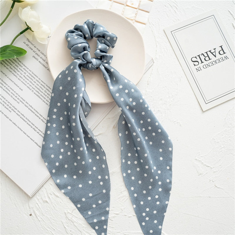 Boho Chic Ribbon Hair Scrunchies
