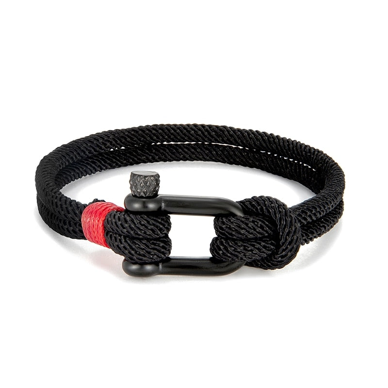 Shackle Clasp Rope Bracelet - Top Boho