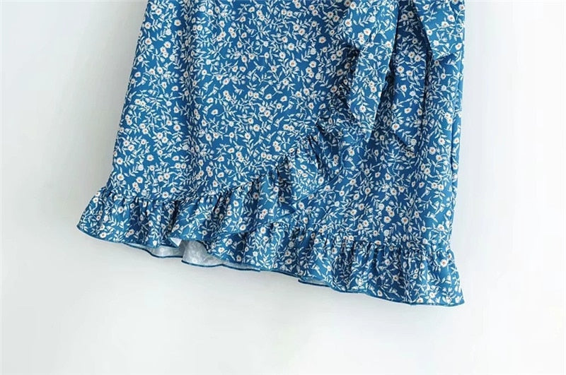Boho Ruffles Crop Top and Skirt - Top Boho