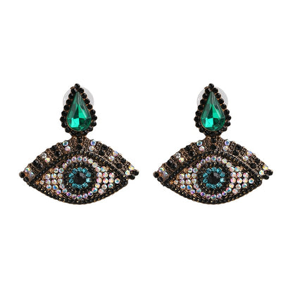 Boho Evil Eye Dangle Earrings