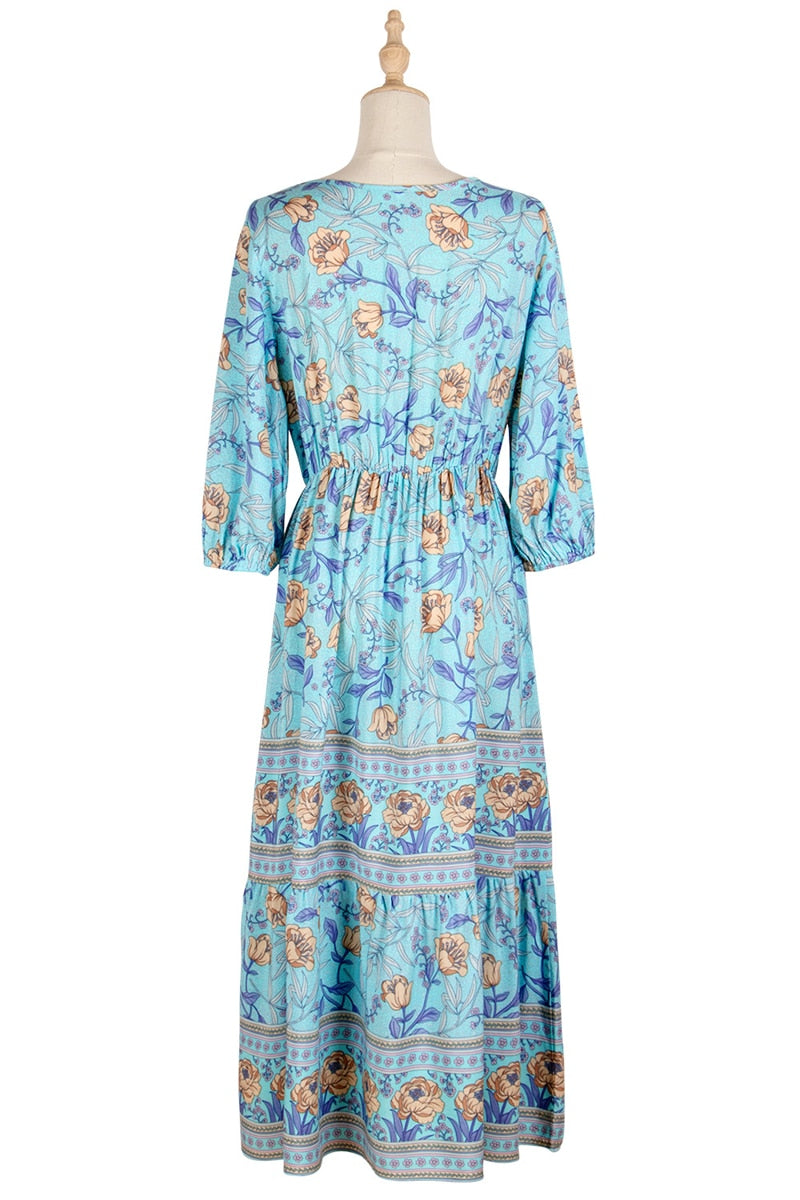 Boho Chic Spring Maxi Dress - Top Boho