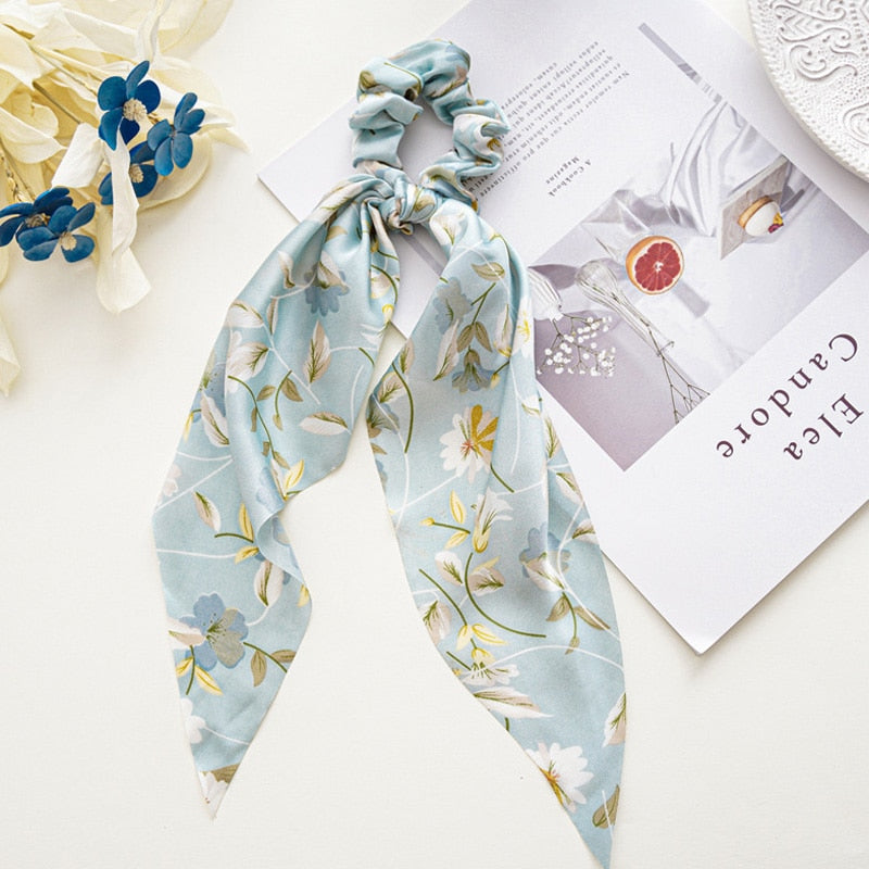 Boho Chic Ribbon Hair Scrunchies