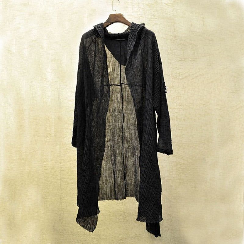 Boho Chic Loose Hooded Cardigan - Top Boho