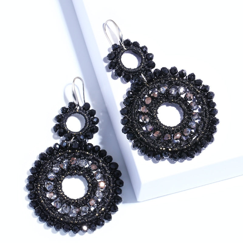 Boho Beaded Drop Earrings