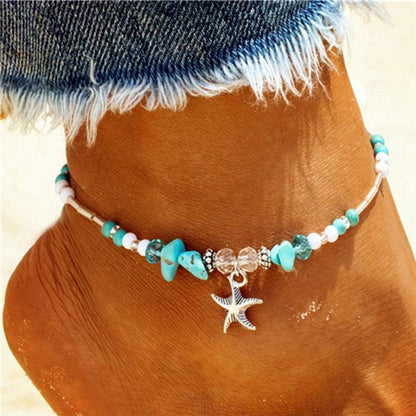 Handmade Bohemian Starfish Anklets for Women - Top Boho