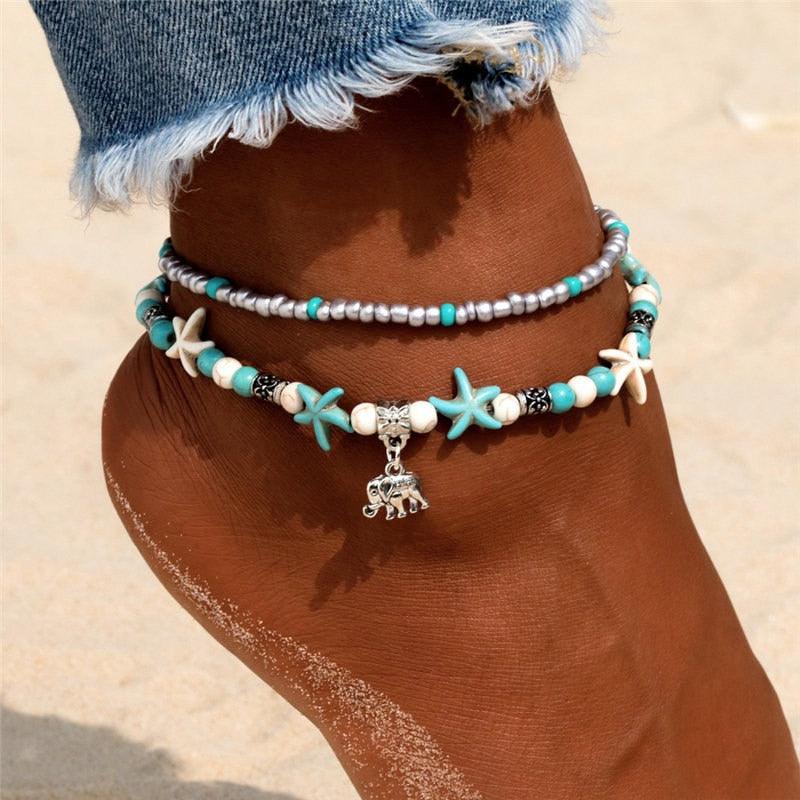 Handmade Bohemian Starfish Anklets for Women - Top Boho