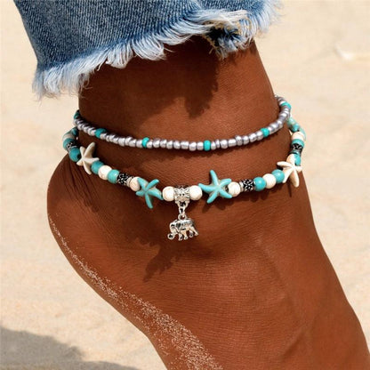 Handmade Bohemian Starfish Anklets for Women - Top Boho