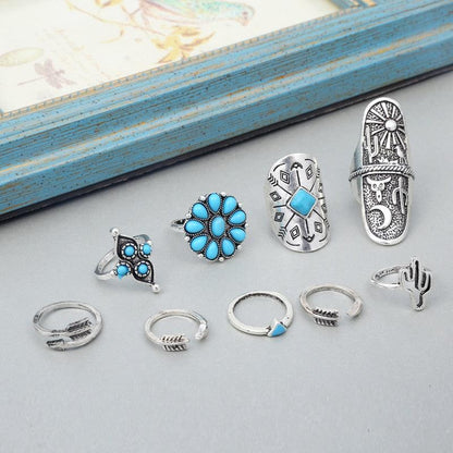 Bohemia Antique Rings Sets 9pcs - Top Boho