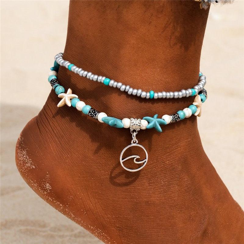 Handmade Bohemian Starfish Anklets for Women - Top Boho