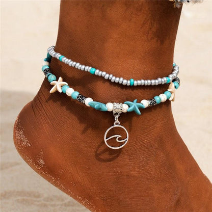 Handmade Bohemian Starfish Anklets for Women - Top Boho