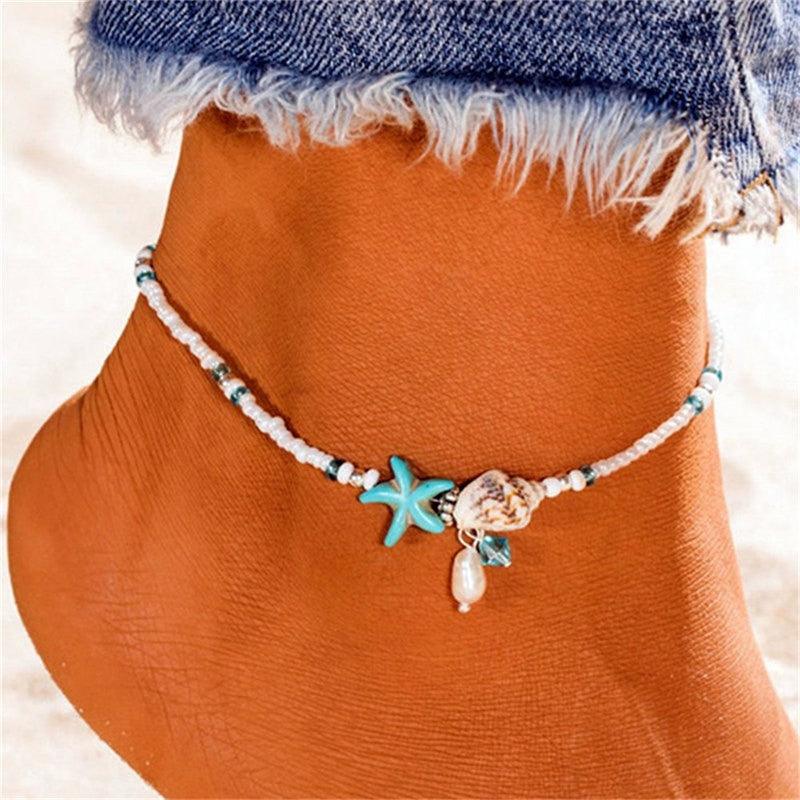 Handmade Bohemian Starfish Anklets for Women - Top Boho