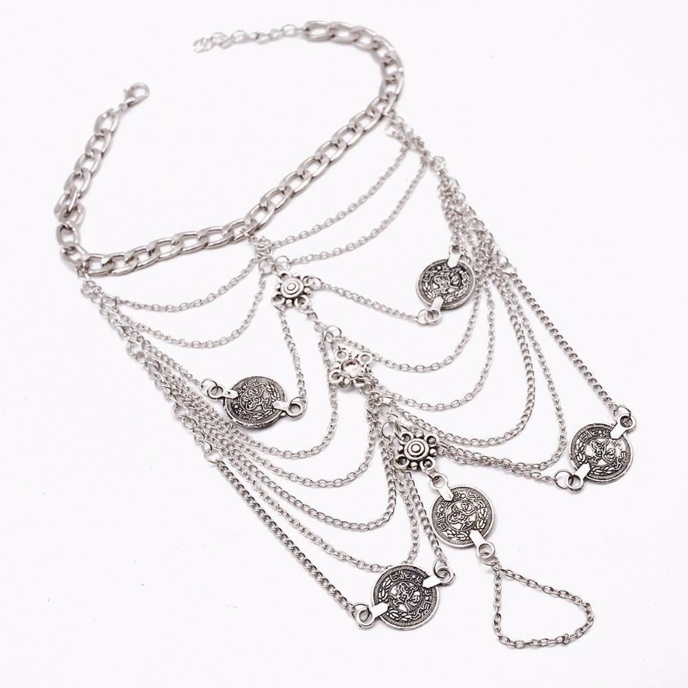 Boho Tassel Coin Anklet - Top Boho