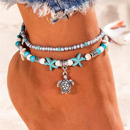 Handmade Bohemian Starfish Anklets for Women - Top Boho
