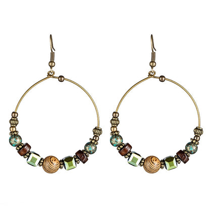 Ethnic Round Tassel Earrings