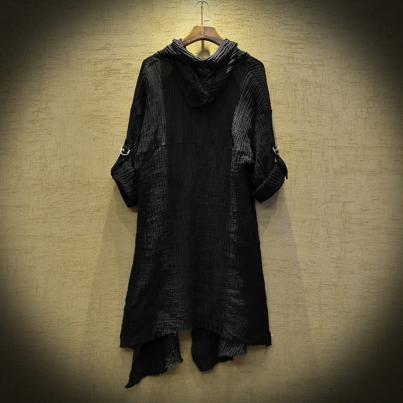 Boho Chic Loose Hooded Cardigan - Top Boho