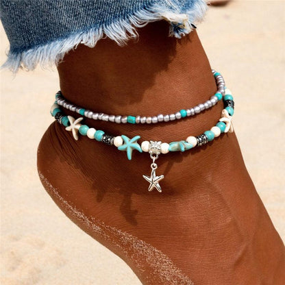 Handmade Bohemian Starfish Anklets for Women - Top Boho
