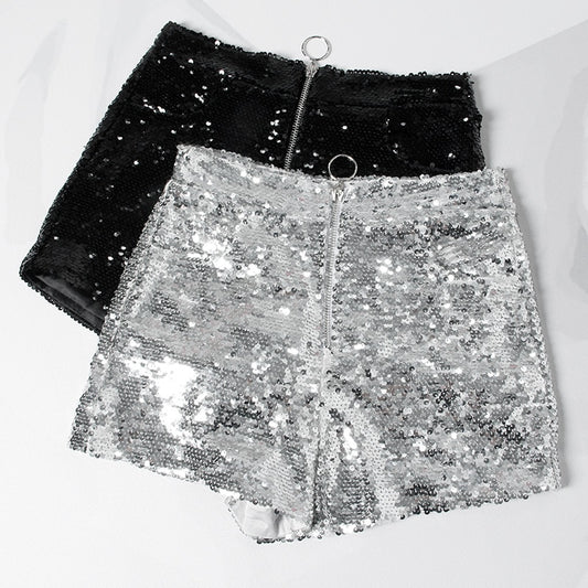 High Waisted Sequin Shorts - Top Boho