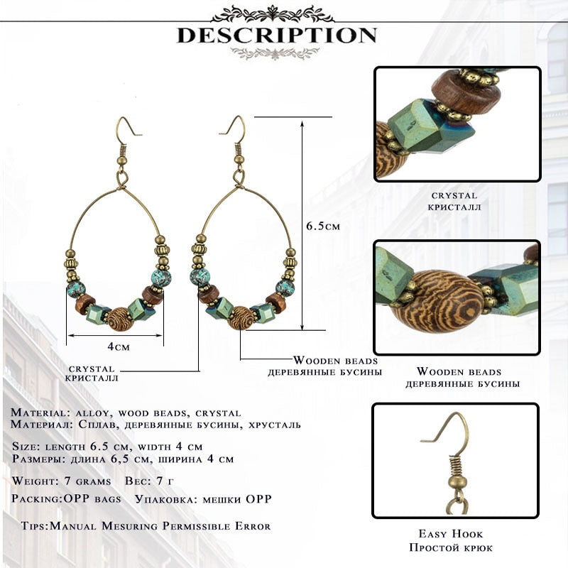 Ethnic Round Tassel Earrings