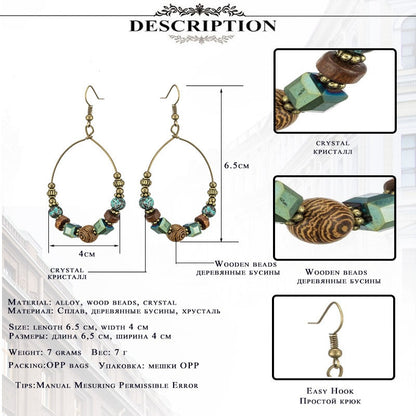 Ethnic Round Tassel Earrings