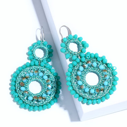 Boho Beaded Drop Earrings