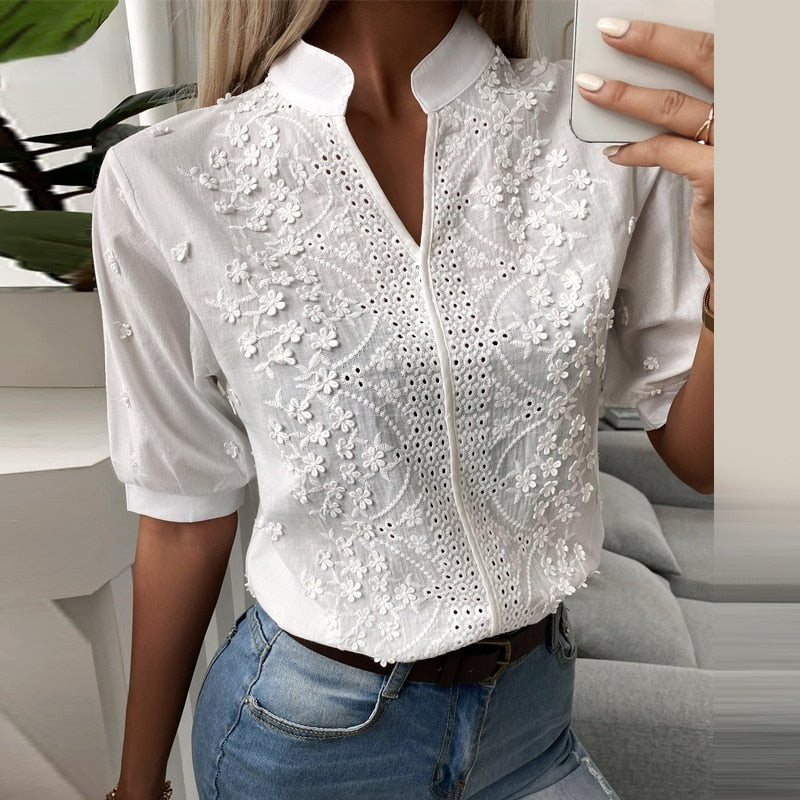 Boho Chic Hollow-out Blouse
