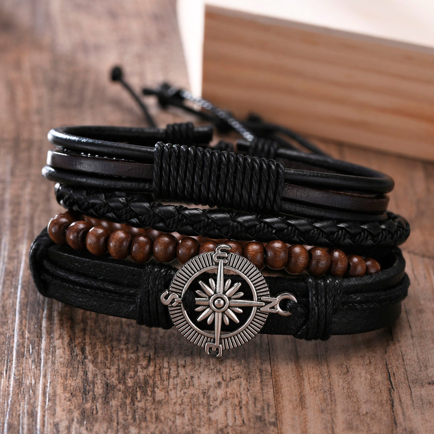 Boho Braided Wrap Leather Wristbands Set - Top Boho