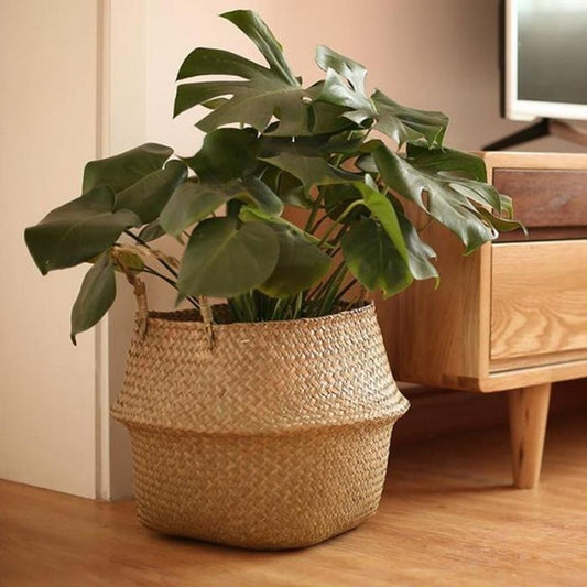 Bohemian Seaweed Wicker Basket