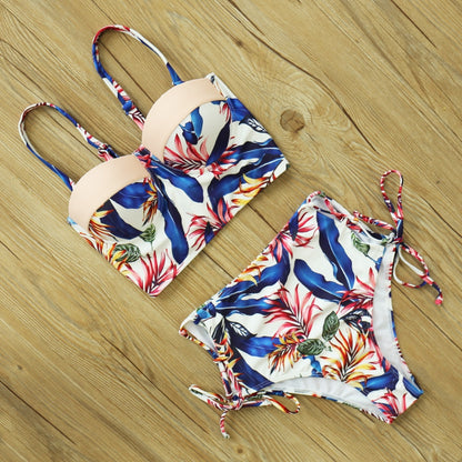 Floral Boho High Waist Bikini Set - Top Boho