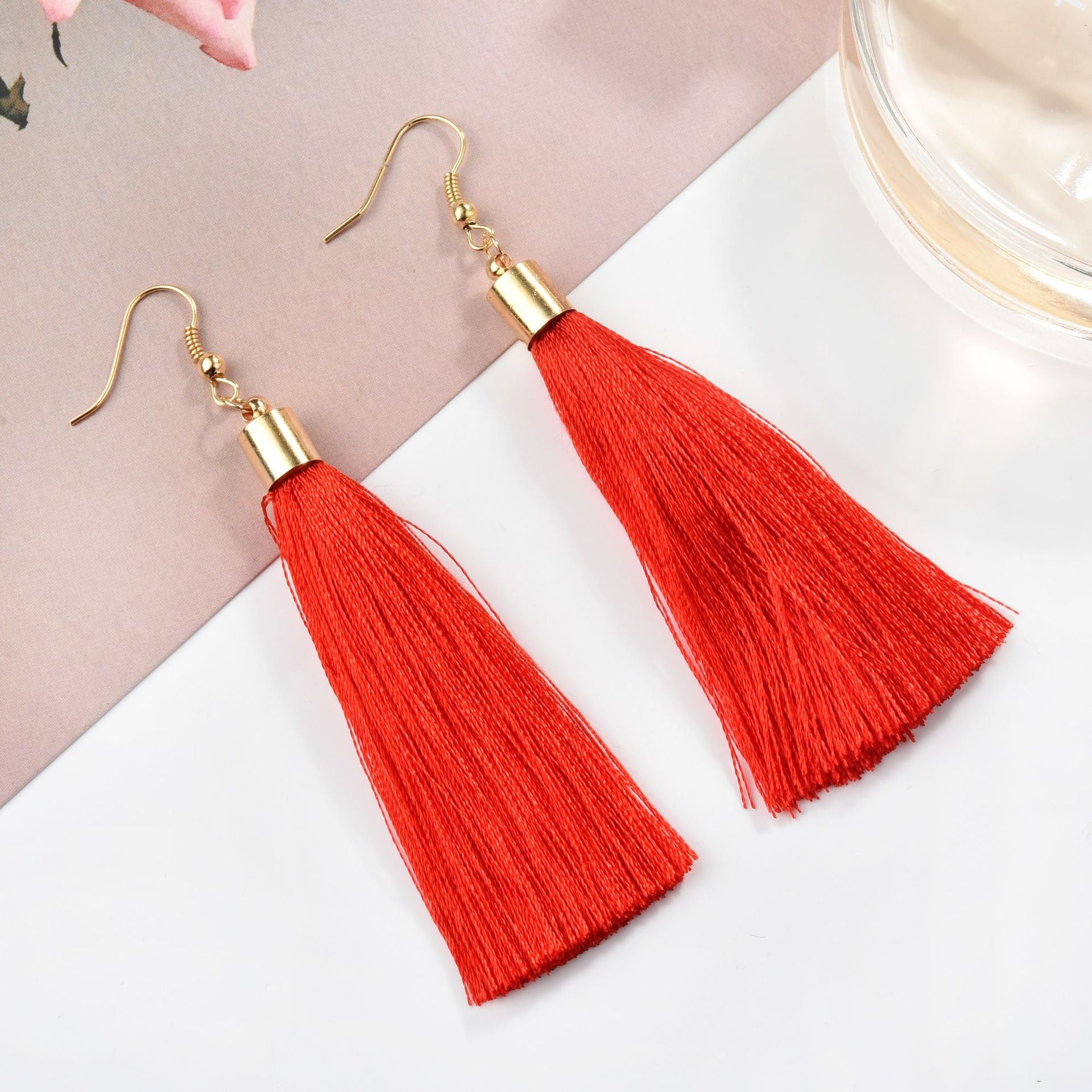 Boho Triangle Tassel Earrings - Top Boho
