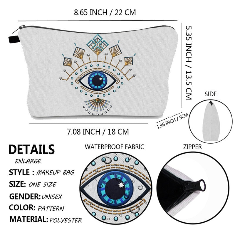 Turkish Evil Eye Toiletry Bag - Top Boho