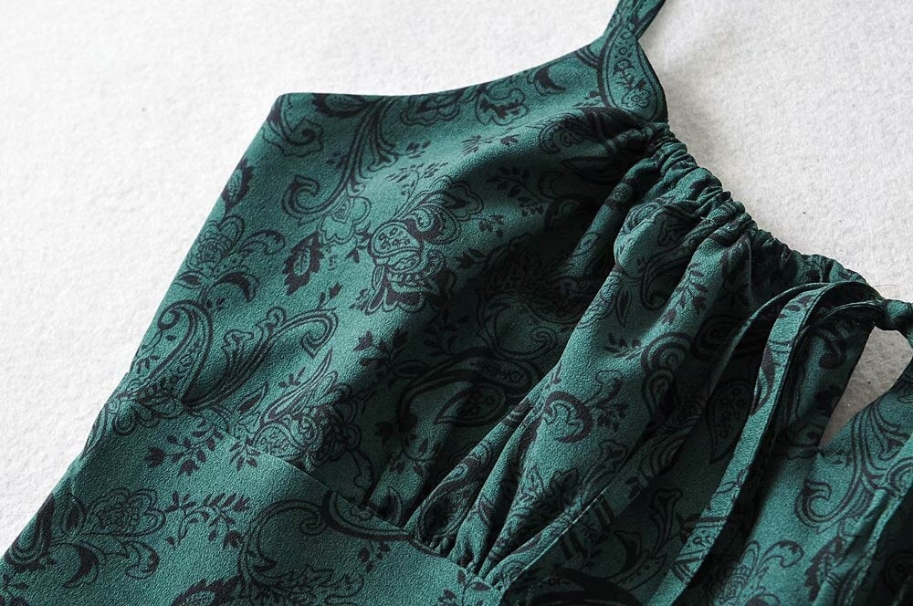 Boho Floral Print Sling Dress - Top Boho