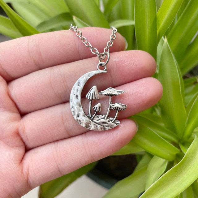 Mushroom Planet Pendant Necklace - Top Boho