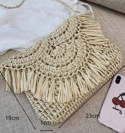 Handmade Woven Straw Beach Bags - Top Boho